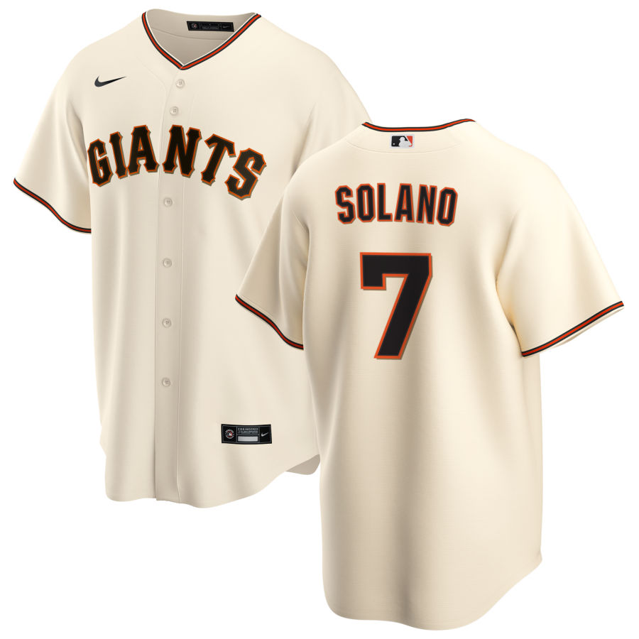 Nike Men #7 Donovan Solano San Francisco Giants Baseball Jerseys Sale-Cream